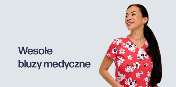 Wzorzyste bluzki medyczne